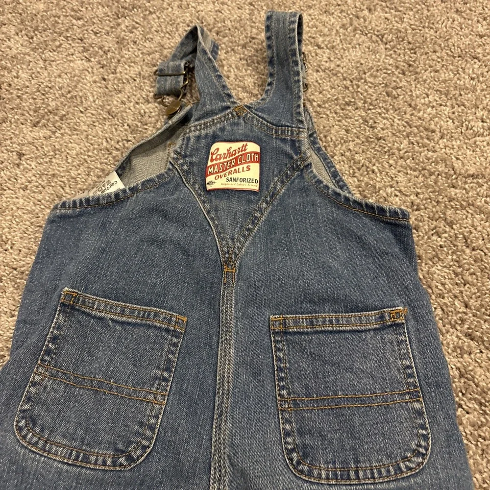 Carhartt Bib Overalls 3T Boys Girls Denim Sanforized Master Cloth Classic Jean